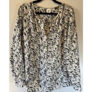 Cabi Shatter Long Sleeve Top- Size Large